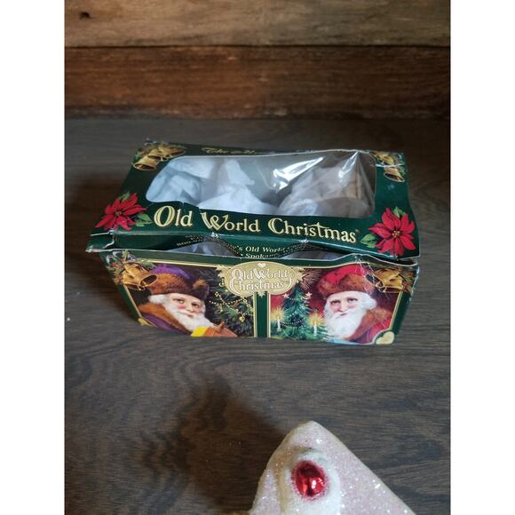 Vintage Old World Glass Hand Blown Christmas Cake Slice Ornament - Picture 4 of 4